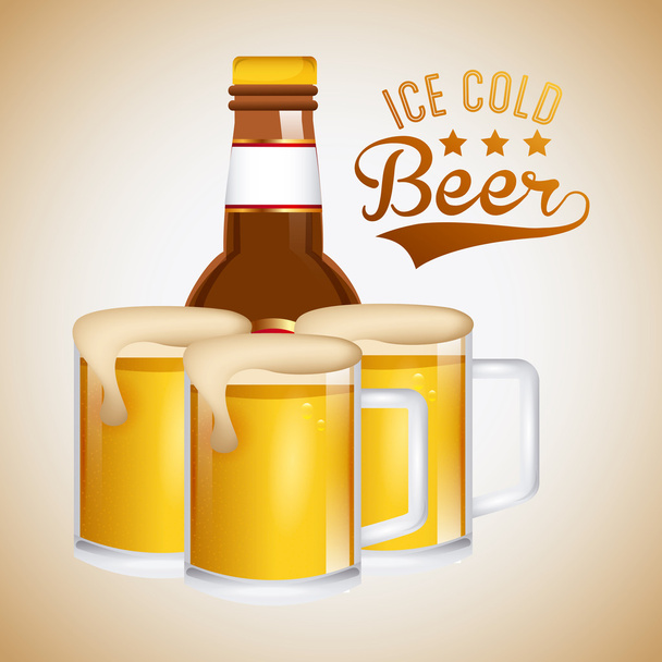 ice cold beer  - Vector, Image