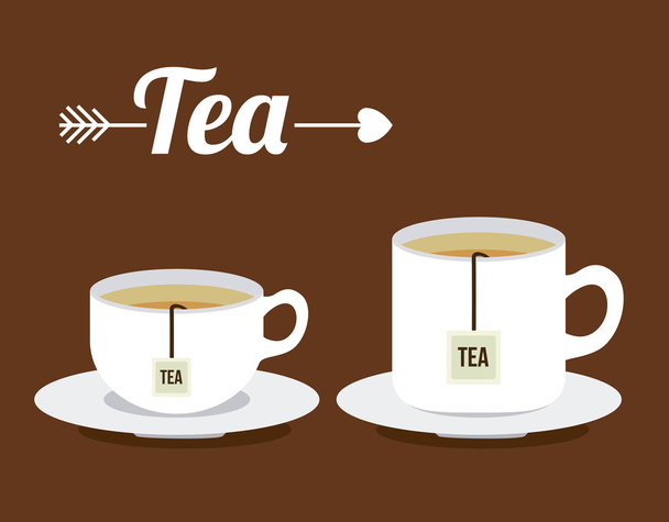 τσάι σχεδιασμού  - Διάνυσμα, εικόνα