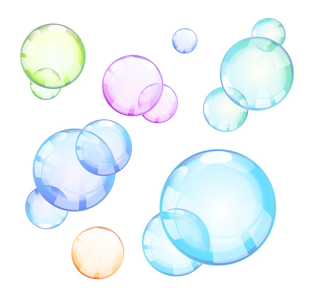 conjunto de burbujas con diferentes colores. ilustración vectorial
 - Vector, Imagen