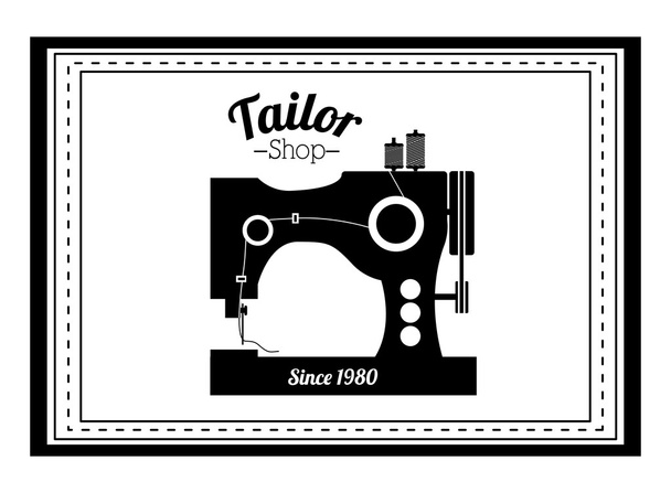 Tailor shop design  - Vektor, kép