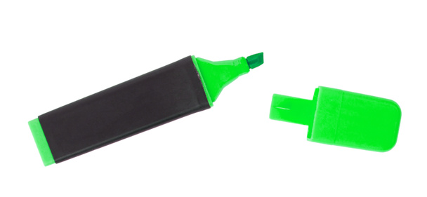 Green highlighter isolated - Photo, Image