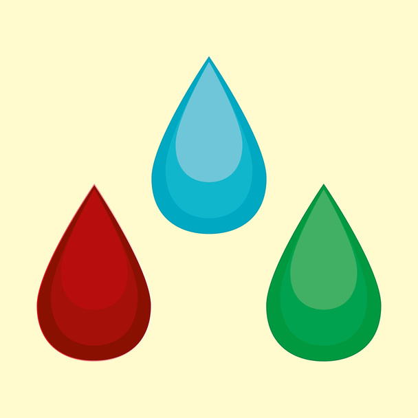 Vector illustration of cartoon water blood oil drop - Vector, Image