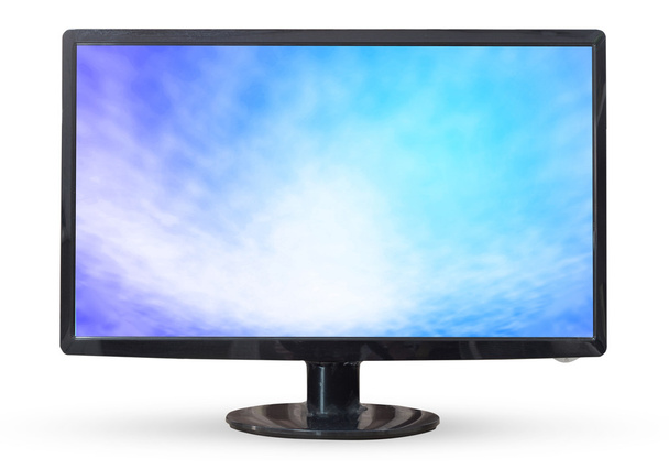 Телевидение небо или монитор PC ландшафт изолирован на белой backgro
 - Фото, изображение