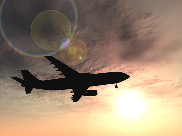 εννοιολογική μαύρο αεροπλάνο - Φωτογραφία, εικόνα