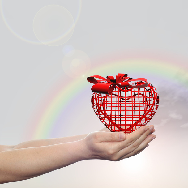 Signo de corazón rojo conceptual
 - Foto, imagen
