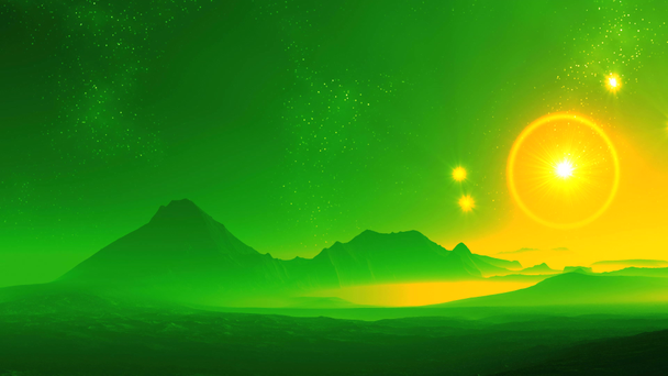 Surrealista amanecer en un planeta de alienígenas
 - Metraje, vídeo