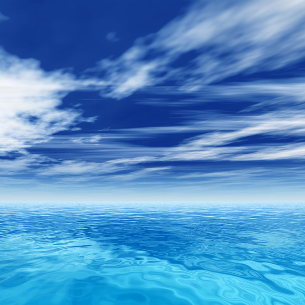 Meer Wasser Wellen und Himmel - Foto, Bild