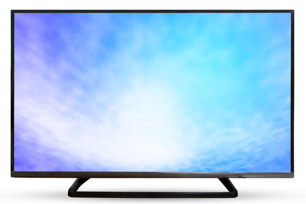 Monitor Pc nebo televize sky krajina izolované na bílém pozadí - Fotografie, Obrázek