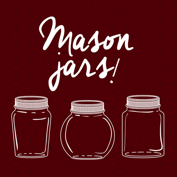 Mason jar design  - Vector, Image