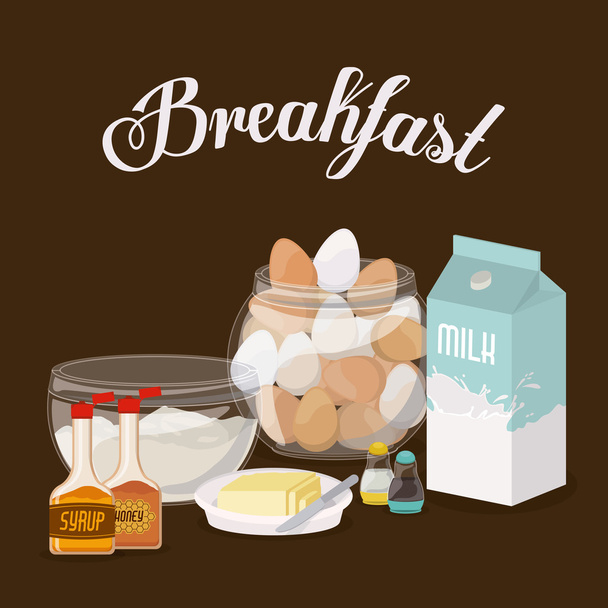 дизайн завтрака
 - Вектор,изображение
