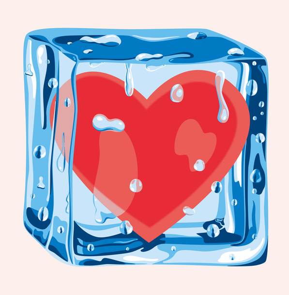 氷の心臓 - ベクター画像