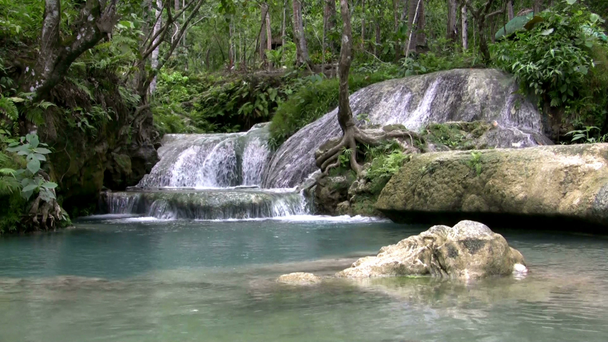 Wide Pool Waterfall Looped Perfect - Footage, Video
