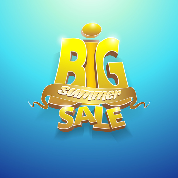 3d vector words big summer sale - Vektor, kép