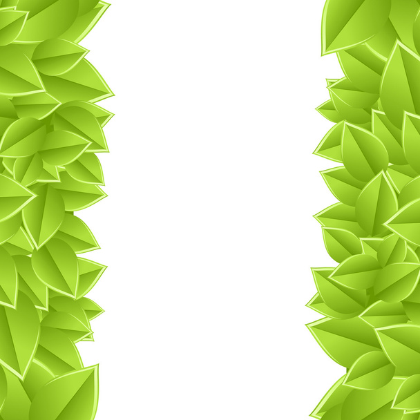 template with leaves - Vetor, Imagem
