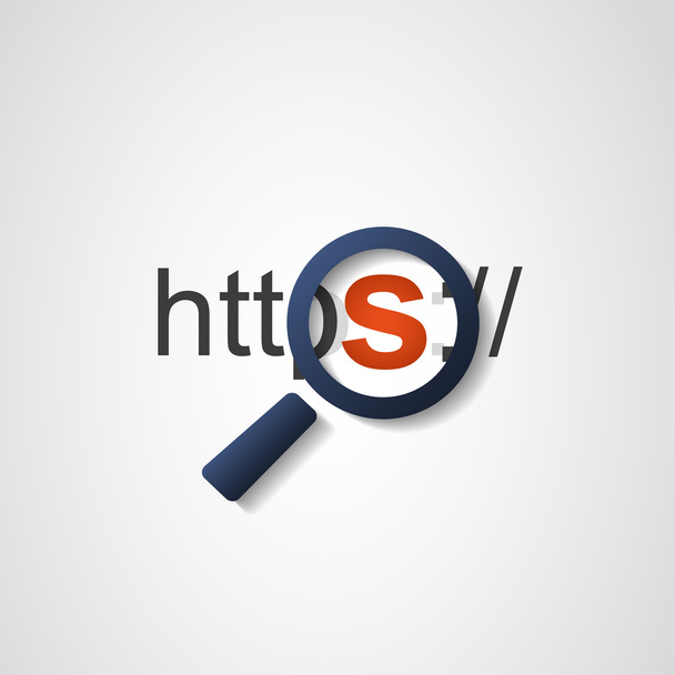 Πρωτόκολλο HTTPS-ασφαλής και ασφαλής τάση δικτύωσης - Διάνυσμα, εικόνα
