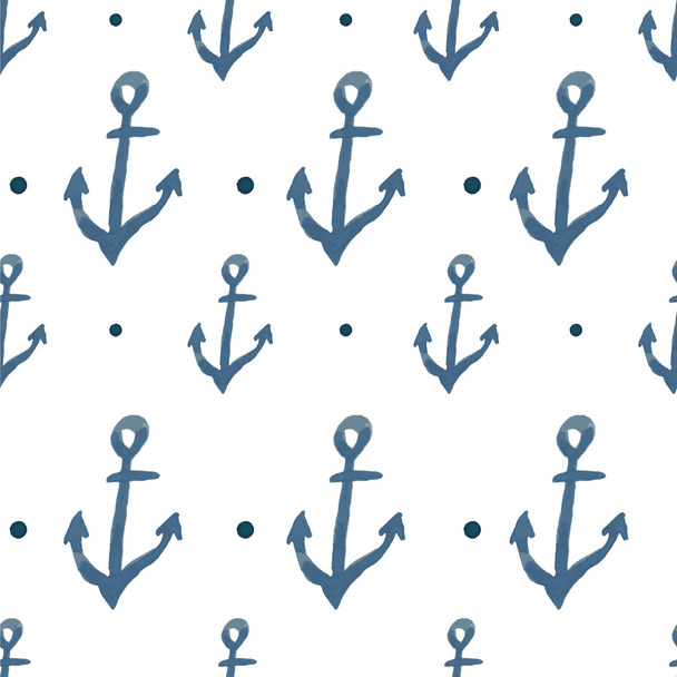 Vector pattern with anchors - Vektör, Görsel