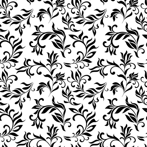Seamless pattern: fantastic flowers on a white background - 写真・画像
