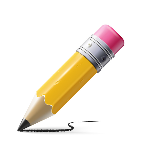 Vector illustration of sharp pencil isolated on white - Vector, Image