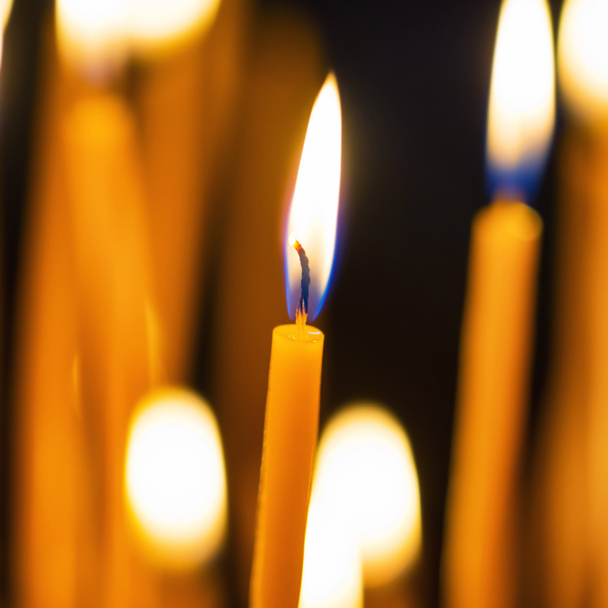 Light of candles in church - Zdjęcie, obraz