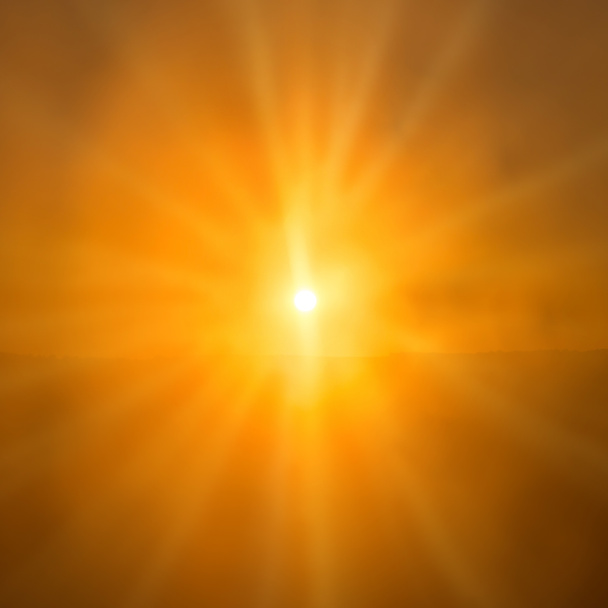 soleil orange brillant
 - Photo, image