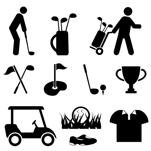 ícone do jogo de carrinho de golfe, estilo de estrutura de tópicos 14645215  Vetor no Vecteezy