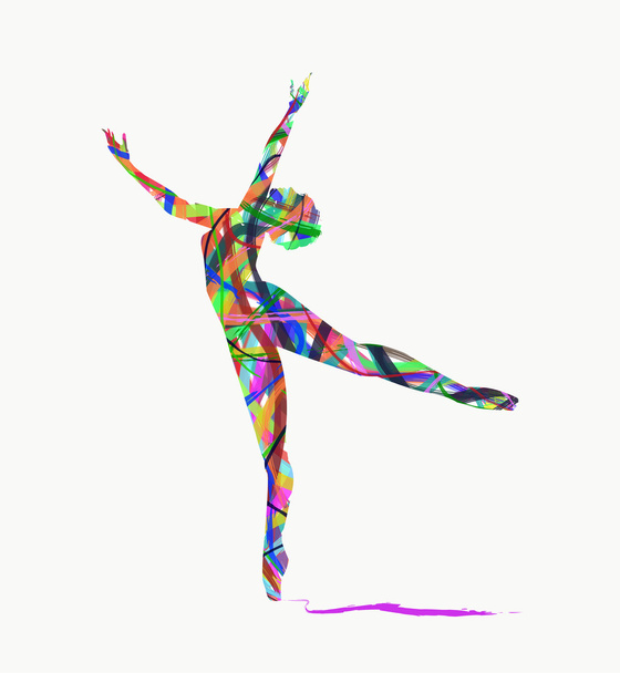 abstracte danser - Vector, afbeelding