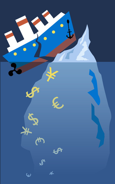 Titanic financeiro
 - Vetor, Imagem
