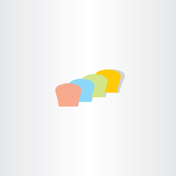 abstracte kleurrijke brood logo - Vector, afbeelding
