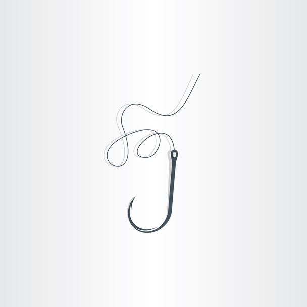 horog ikon halászati szimbólum - Vektor, kép