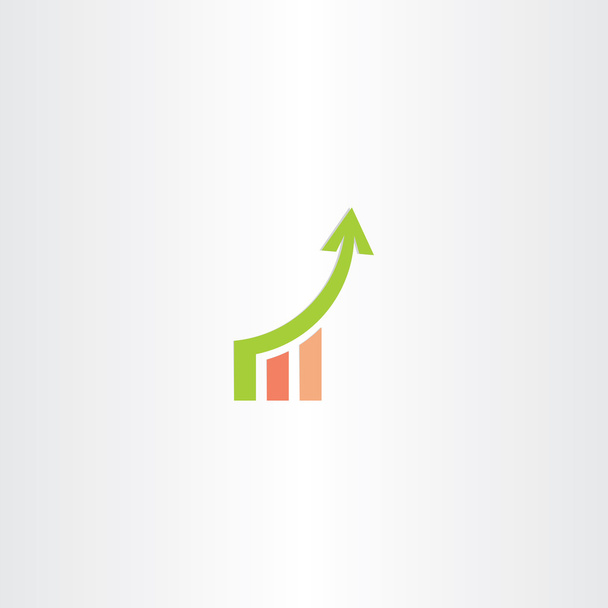 growth chart icon design - Vector, Image