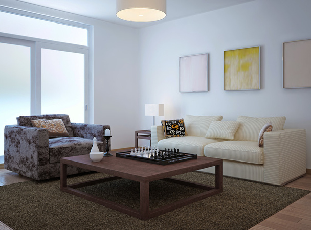 Skandinávský styl obývací pokoj - Fotografie, Obrázek