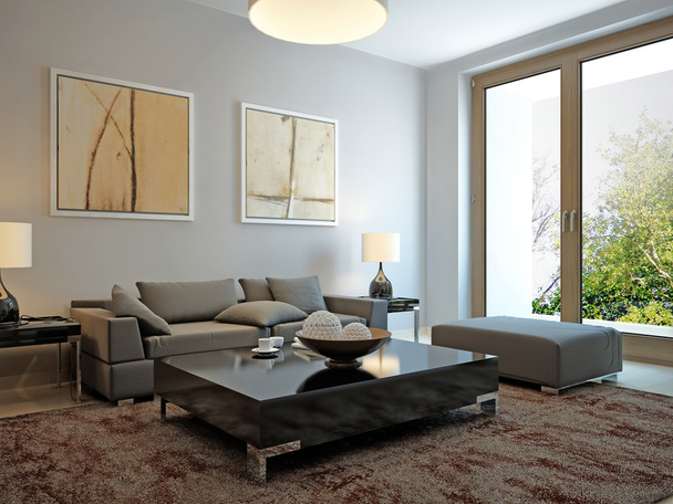 Skandinávský styl obývací pokoj - Fotografie, Obrázek