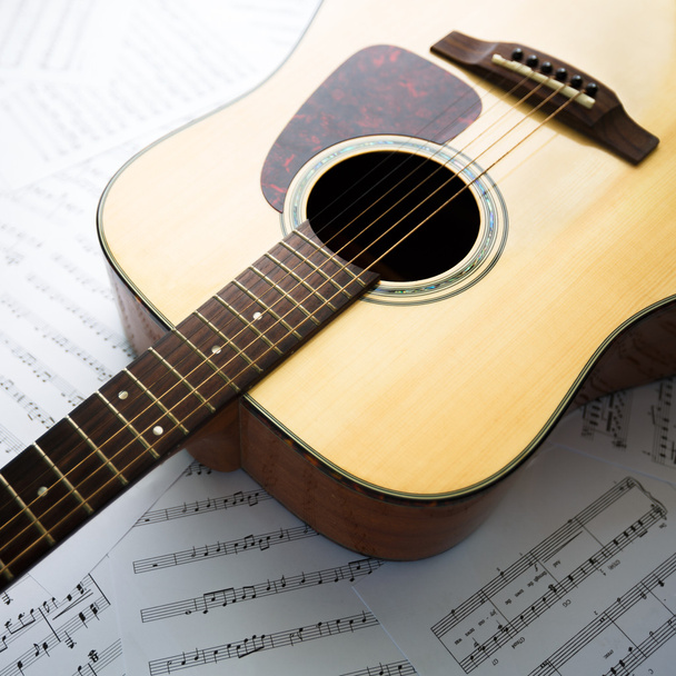 Acoustic guitar - Фото, изображение