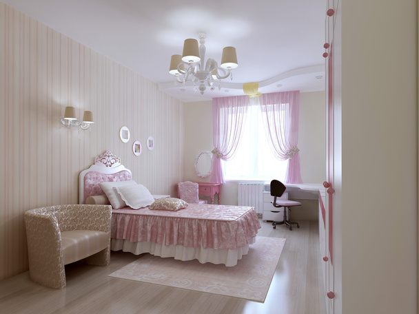 Dormitorio de princesa joven
 - Foto, Imagen