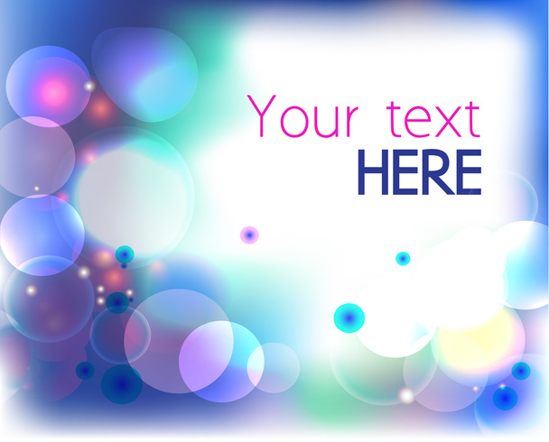 Colorful background with bubbles, spackles and copy space - Vector, Image
