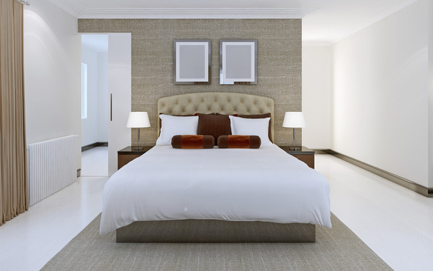 Yatak odası minimalizm tarzı - Fotoğraf, Görsel