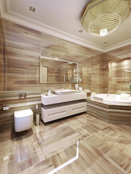 salle de bain moderne avec jacuzzi
 - Photo, image