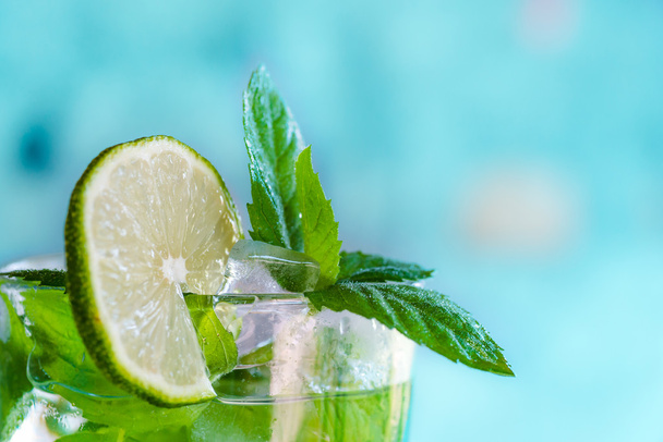 cocktail mojito with mint and white rum - Photo, image