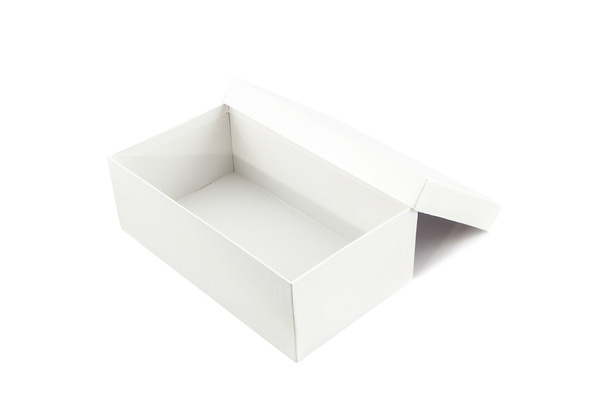 White shoe box on white background. - Fotografie, Obrázek