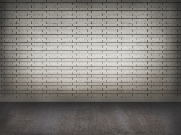 muro di mattoni con pavimento di cemento, 3d
 - Foto, immagini