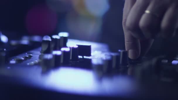 Dj Mixing Tracks in Nightclub on Console - 映像、動画