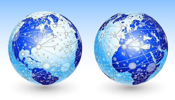 Globes - Vector, Image