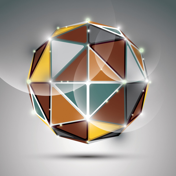 metal festive sphere with sparkles - Wektor, obraz