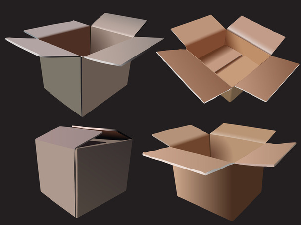 Collection of Cardboard Boxes - Vector, Image