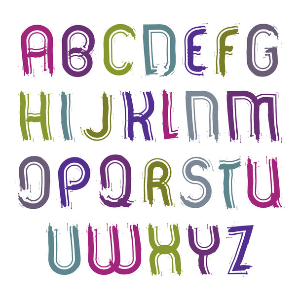 детский полосатый шрифт
 - Вектор,изображение