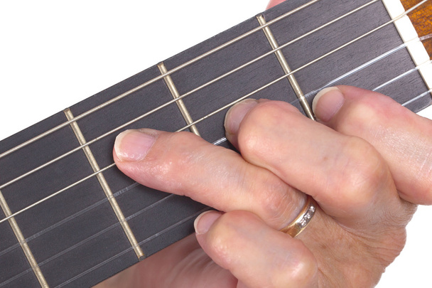 Régi kézzel és elszigetelt gitár - Fotó, kép