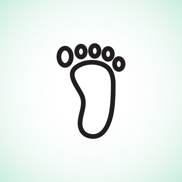 Bare child foot track - Вектор,изображение