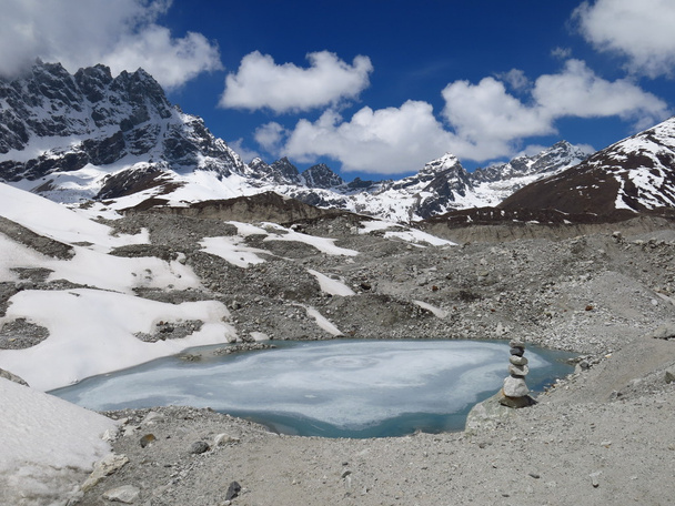 Маленькое озеро на леднике Нгозумба
 - Фото, изображение