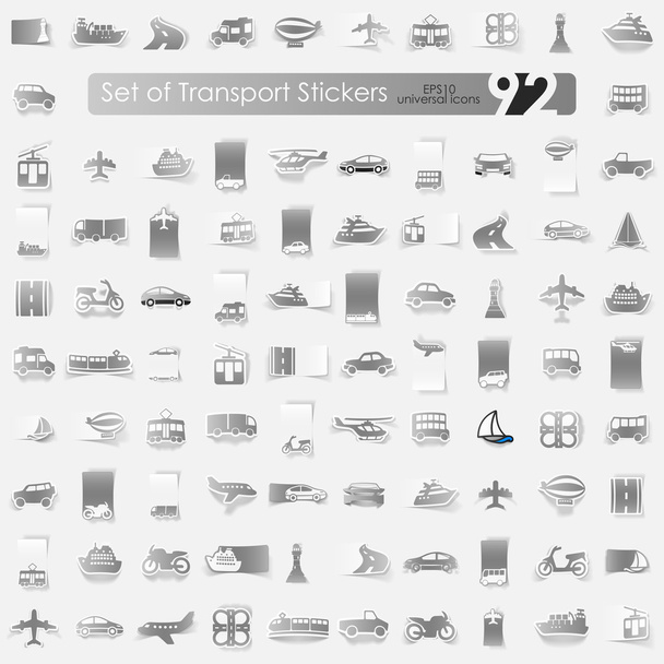 Set of transport stickers - Vector, Image