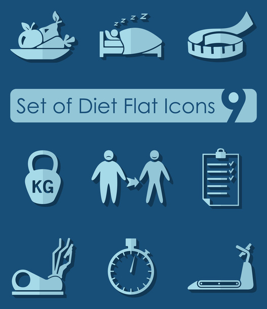 set van dieet pictogrammen - Vector, afbeelding